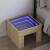 Noptieră cu LED infinity, stejar sonoma, 40x40x30 cm GartenMobel Dekor