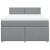 Pat box spring cu saltea, gri deschis, 140x190 cm, textil GartenMobel Dekor
