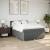 Pat box spring cu saltea, gri închis, 140x190 cm, textil GartenMobel Dekor