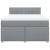 Pat box spring cu saltea, gri deschis, 140x190 cm, textil GartenMobel Dekor