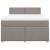 Pat box spring cu saltea, gri taupe, 160x200 cm material textil GartenMobel Dekor