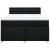Pat box spring cu saltea, negru, 160x200 cm, textil GartenMobel Dekor