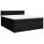 Pat box spring cu saltea, negru, 180x200 cm, catifea GartenMobel Dekor