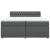Pat box spring cu saltea, gri închis, 200x200 cm, textil GartenMobel Dekor
