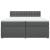 Pat box spring cu saltea, gri închis, 200x200 cm, textil GartenMobel Dekor