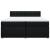 Pat box spring cu saltea, negru, 200x200 cm, textil GartenMobel Dekor