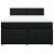 Pat box spring cu saltea, negru, 140x200 cm, textil GartenMobel Dekor