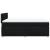 Pat box spring cu saltea, negru, 140x200 cm, textil GartenMobel Dekor