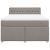 Pat continental cu saltea gri taupe 140x200 cm material textil GartenMobel Dekor