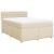 Pat continental cu saltea, crem, 140x200 cm, material textil GartenMobel Dekor