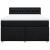 Pat box spring cu saltea, negru, 160x200 cm, textil GartenMobel Dekor