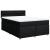 Pat box spring cu saltea, negru, 160x200 cm, textil GartenMobel Dekor