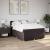 Pat box spring cu saltea, maro închis, 160x200 cm, textil GartenMobel Dekor