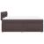Pat box spring cu saltea, maro închis, 160x200 cm, textil GartenMobel Dekor