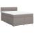 Pat box spring cu saltea, gri taupe, 160x200 cm material textil GartenMobel Dekor