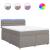 Pat box spring cu saltea, gri taupe, 160x200 cm material textil GartenMobel Dekor