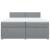 Pat box spring cu saltea, gri deschis, 200x200 cm, textil GartenMobel Dekor