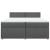 Pat box spring cu saltea, gri închis, 200x200 cm, textil GartenMobel Dekor