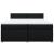 Pat box spring cu saltea, negru, 200x200 cm, textil GartenMobel Dekor