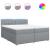 Pat box spring cu saltea, gri deschis, 200x200 cm, textil GartenMobel Dekor