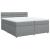 Pat box spring cu saltea, gri deschis, 200x200 cm, textil GartenMobel Dekor