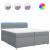 Pat box spring cu saltea, gri deschis, 200x200 cm, textil GartenMobel Dekor