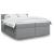 Pat box spring cu saltea, gri deschis, 200x200 cm, textil GartenMobel Dekor