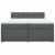 Pat box spring cu saltea, gri închis, 200x200 cm, textil GartenMobel Dekor
