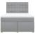 Pat box spring cu saltea, gri deschis, 140x190 cm, textil GartenMobel Dekor