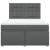 Pat box spring cu saltea, gri închis, 140x190 cm, textil GartenMobel Dekor