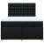 Pat box spring cu saltea, negru, 140x200 cm, textil GartenMobel Dekor