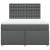 Pat continental cu saltea, gri închis, 160x200 cm, țesătură GartenMobel Dekor