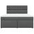Pat box spring cu saltea, gri închis, 180x200 cm, textil GartenMobel Dekor