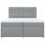 Pat box spring cu saltea, gri deschis, 200x200 cm, textil GartenMobel Dekor