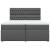 Pat box spring cu saltea, gri închis, 200x200 cm, textil GartenMobel Dekor
