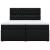 Pat box spring cu saltea, negru, 200x200 cm, textil GartenMobel Dekor