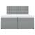 Pat box spring cu saltea, gri deschis, 200x200 cm, textil GartenMobel Dekor