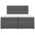 Pat box spring cu saltea, gri închis, 200x200 cm, textil GartenMobel Dekor