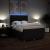 Pat box spring cu saltea, negru, 140x200 cm, textil GartenMobel Dekor