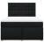 Pat box spring cu saltea, negru, 140x200 cm, textil GartenMobel Dekor