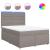Pat continental cu saltea gri taupe 140x200 cm material textil GartenMobel Dekor