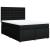 Pat box spring cu saltea, negru, 140x200 cm, textil GartenMobel Dekor