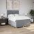 Pat continental cu saltea, gri deschis, 160x200 cm, textil GartenMobel Dekor