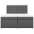 Pat box spring cu saltea, gri închis, 200x200 cm, textil GartenMobel Dekor