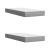 Pat box spring cu saltea, gri deschis, 200x200 cm, textil GartenMobel Dekor