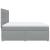 Pat box spring cu saltea, gri deschis, 200x200 cm, textil GartenMobel Dekor