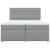 Pat box spring cu saltea, gri deschis, 200x200 cm, textil GartenMobel Dekor