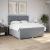 Pat box spring cu saltea, gri deschis, 200x200 cm, textil GartenMobel Dekor
