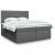 Pat box spring cu saltea, gri închis, 200x200 cm, textil GartenMobel Dekor