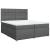 Pat box spring cu saltea, gri închis, 200x200 cm, textil GartenMobel Dekor